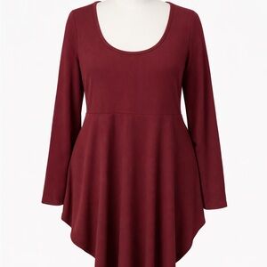 Burgundy Top, plus size
